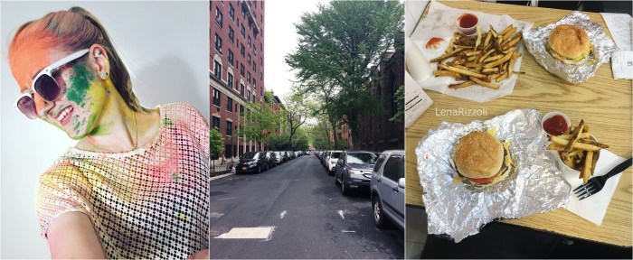 Indian festival "Holi", Streetview and Five Guys