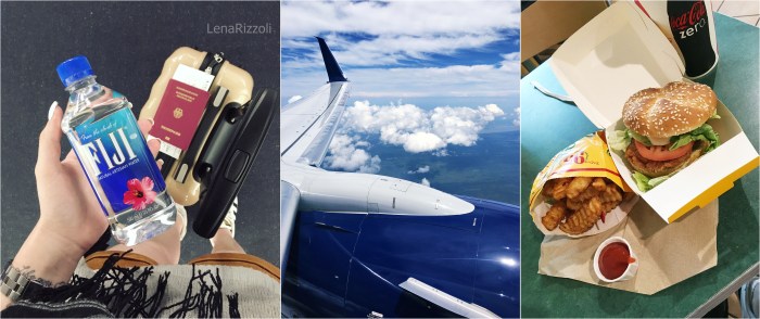 Airport Life, Airplane View and Lunch at Nathans Famous HotDog's Burger and Fries