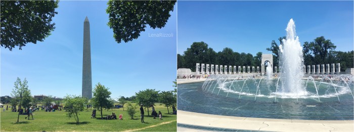 Washington Monument and World War II Memorial