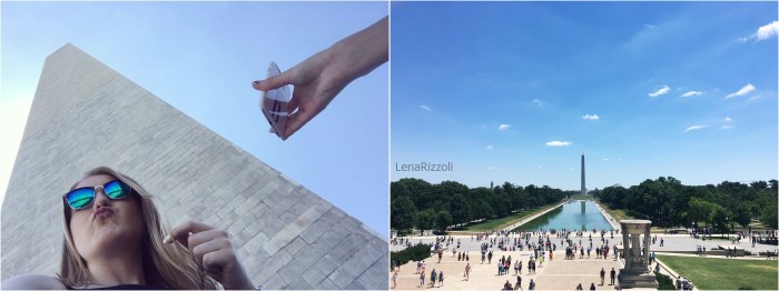 Washington Monument and View at The Mall from the Lincoln Memorial